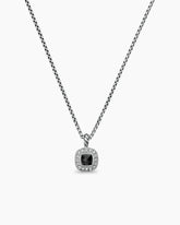 Albion® Teen Pendant Necklace in Sterling Silver with Black Onyx and Diamonds, 4mm